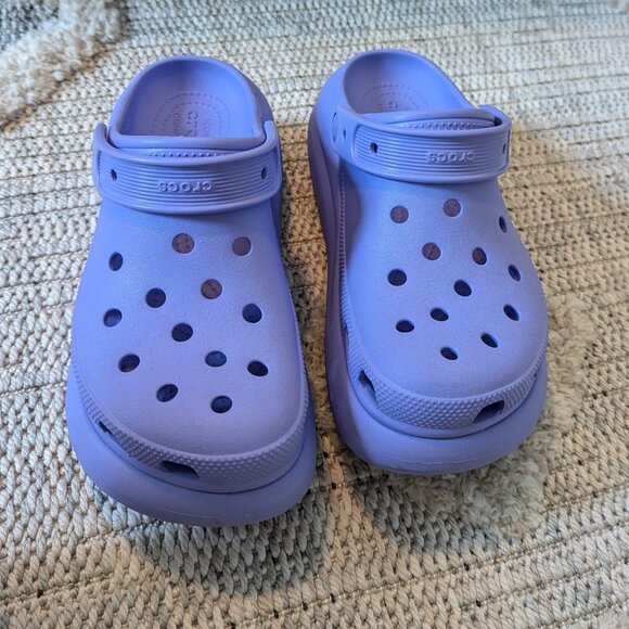 Crocs Classic Crush Platform Clog in Digital Violet - Picture 1 of 5